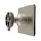 Kingston Brass Single-Handle Six-Way Diverter Valve with Knurled Handle and Square Trim Kit, Brushed Nickel KS4048RKX - alternate 1