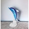 Homeroots 10" Blue Murano Glass Dolphin Figurine Tabletop Sculpture 390104 - alternate 3