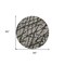 Homeroots 8' Round Gray and Black Round Abstract Washable Non Skid Indoor Outdoor Area Rug 559276 - alternate 7