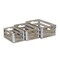 Homeroots Set of Three Natural Solid Wood And Metal Crate, 3PK 487702 - alternate 6