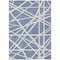 Homeroots 9' X 12' Denim Blue And Ivory Geometric Washable Indoor Outdoor Area Rug 600442 - alternate 6