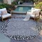 Homeroots 8' Gray Round Animal Print Washable Indoor Outdoor Area Rug 607652 - alternate 5