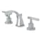 Kingston Brass Widespread Bathroom Faucet with Knurled Handle and Brass Pop-Up, Polished Chrome KS4941KNL - alternate 1