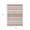 Homeroots 9' X 12' Pink And Beige Striped Washable Indoor Outdoor Area Rug 632237 - alternate 4