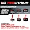Milwaukee Tool M18 REDLITHIUM XC5.0 Battery, 5.0Ah, Extended Capacity, 18V, Li-Ion, Batteries (3-Pack) 48-11-1852, 48-11-1850 - alternate 3