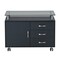 Homeroots 32" Graphite Wood Three Drawers Filing Cabinet 723073 - alternate 6