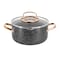 Korkmaz Galaksi 7 Piece Non Stick Aluminum Cookware Set in Black and Rose Gold A1372 - alternate 6
