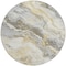 Homeroots 8' Gold And Silver Round Abstract Washable Indoor Outdoor Area Rug 618426 - alternate 5