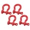 Mytee Products 1-1/4in 12.0 Tons Anchor Shackle Forged Carbon Steel & Alloy Screw Pin, 4PK SHACKLE-ANCHOR-SP-114x4 - alternate 4