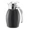 Service Ideas Nicollet Series 0.6-Liter Stainless Vacuum Insulated Carafe with Push Button Lid in Radiant Black NIC06BSPBBL - alternate 3