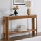 Alaterre Furniture Fluted Solid Wood Console Table 56 in Modern Entryway Table with Storage Shelf AFTBL-007 - alternate 5