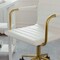 Martha Stewart Taytum Upholstered Office Chair in White/Polished Brass CH-142370-WH-GLD-MS - alternate 6