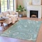 Homeroots 8' X 10' Sky Blue And Gray Geometric Washable Indoor Outdoor Area Rug 631404 - alternate 3