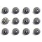 Homeroots 1.5" X 1.5" X 1.5" Ceramic Metal Multicolor Knobs, 12PK 358087 - alternate 6
