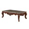 Homeroots 36" Gray and Brown Genuine Marble And Solid Wood Coffee Table 347440 - alternate 4