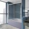 Fab Glass And Mirror Double Sliding Bathroom Shower Door Sorrento Lux Series - Matte Black Finish Adjustable 44in-48in SHSOL48X62MB - alternate 5