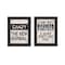 Homeroots Set Of Two The New Normal Black Framed Print Wall Art, 2PK 408177 - alternate 1