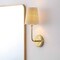 Jonathan Y Lila 6" 1-Light Traditional Coastal Scalloped Fabric Shade/Metal LED Vanity Light, Brass Gold/Brown JYL1607A - alternate 5