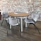Regency Round Kee Breakroom Table W/ 4 M Stack Chairs, 42 in W, 42 in L, Noble Oak TB42RNDNOBPCM47GY - alternate 3