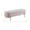 Homeroots 47in Beige and Gold Fabric Upholstered Bench 668853 - alternate 3