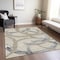 Homeroots 5' X 8' Beige Ivory And Gray Abstract Washable Indoor Outdoor Area Rug 599101 - alternate 3