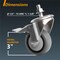 Powertec 3'' Threaded Stem Swivel Caster Wheels w/600 lbs Loads, Dual Locking Industrial Castor Wheels, 16PK 17201-Case4N - alternate 5