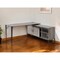 Homeroots 65" Gray and Black L Shape Writing Desk 491497 - alternate 4