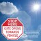 Signmission Stop Here Gate Opens Towards Vehicl, 4 inch X 4 inch, Vinyl Decal, 2PK OC-D-2PACK-4-135 - alternate 3
