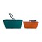 Homeroots Set of Two Green And Orange Metal Cube or Bins, 2PK 636144 - alternate 1