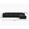 Homeroots Black Linen Blend Modular L Shaped Five Piece Corner Sectional 714579 - alternate 5