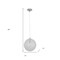 Homeroots Silver Sphere Crystal Ceiling Light With Silver Shades 652010 - alternate 4