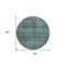 Homeroots 8' Teal Blue Aqua And Gray Round Striped Washable Indoor Outdoor Area Rug 588126 - alternate 6