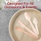 Smarty Had A Party 3" Natural Birch Eco-Friendly Disposable Mini Dessert Spoons (600 Spoons), 600PK 4664SP-CASE - alternate 4