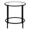 Homeroots 22" Black And Clear Glass And Steel Round End Table 543829 - alternate 4