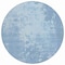 Homeroots 8' Sky Blue Round Abstract Washable Indoor Outdoor Area Rug 608252 - alternate 4