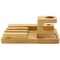 Trexonic Bamboo 4-Port Apple Watch and Iphone Charging Stand with 3 Device Slots and Pen Holder TRX-1100WOOD - alternate 3