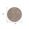Homeroots 8' Brown And Beige Round Abstract Washable Indoor Outdoor Area Rug 599702 - alternate 5