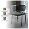 Leisuremod Ervilla Dining Armchair in Black Steel Frame with Black Wicker Back and Grey Seat ECBL-20BL-GR - alternate 6