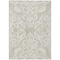 Homeroots 3' X 5' Beige And Ivory Damask Washable Indoor Outdoor Area Rug 614401 - alternate 4