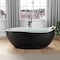 Anzzi Kelut Series 32in W x 68in D x 28in H Black with Inner White Freestanding Bathtub MN516BK_WH - alternate 6
