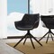 Leisuremod Markley Modern Leather Dining Swival Arm Chair in Black ESCBL-26-BL - alternate 3