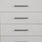 Homeroots 34" White Carved Geometric Solid Wood Five Drawer Dresser 524116 - alternate 3