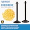 Us Weight ChainBoss Stanchion with 10 ft of Yellow Plastic Chain, SunShield UV Protection-Weighted Base, 2PK U2206YC - alternate 5