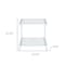 Homeroots 21" Clear And White Glass And Steel Printer Cart 523893 - alternate 3