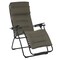 Homeroots 30" Gray Steel Outdoor Zero Gravity Chair with Gray Cushion 320606 - alternate 1