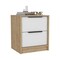 Homeroots 19" White Wood Two Drawer Nightstand 543654 - alternate 5