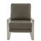 Leisuremod Jefferson Leather Modern Design Accent Armchair with Elegant Silver Frame, Grey JAS29GR-L - alternate 3