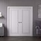 Sartodoors Sliding Double Pocket Doors 48x80 inches White Solid Core Modern Interior ROYAL9811DP-EMAL-48 - alternate 1