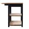 Homeroots Black and Natural 44in Kitchen Island With Storage 402576 - alternate 4