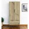 Homeroots 74" Oak Wood Two Door Single Drawer Combo Dresser 478242 - alternate 3